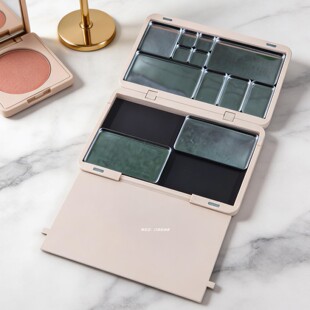磁吸便携眼影分装盒 彩妆空盘 DIY自组盘自组盒 腮红高光收纳盒