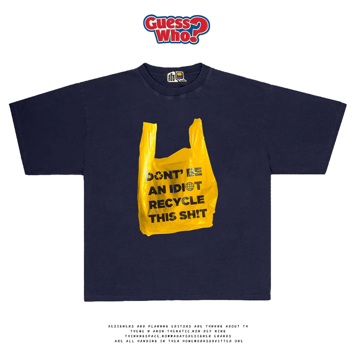 萬物All Nature 小众实物印花环保垃圾袋设计 classic宽松短袖T恤