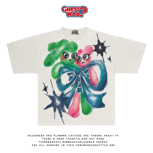 个性 T恤男女宽松休闲上衣潮酷风格 Nature卡通印花短袖 万物All