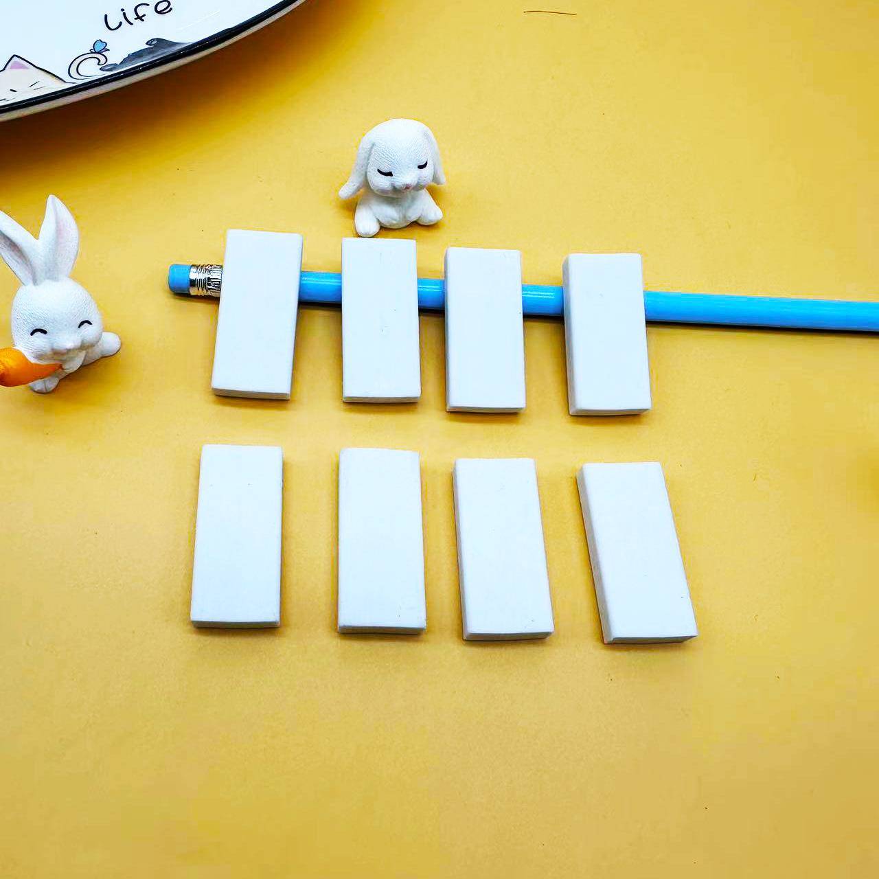 跨境纯白橡皮擦长方形小橡皮学生考试绘画橡皮檫干净文具橡皮擦