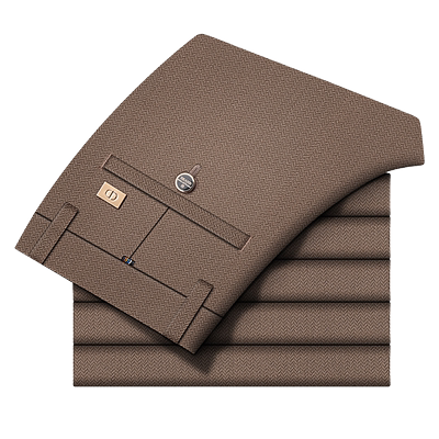 秋冬款咖啡色磨毛休闲裤