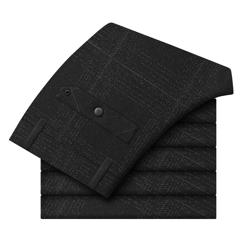 男士厚款磨毛条纹方格子裤子秋冬