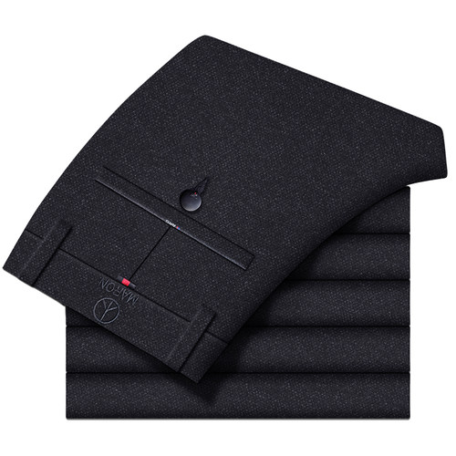 裤子男秋冬款毛呢休闲裤