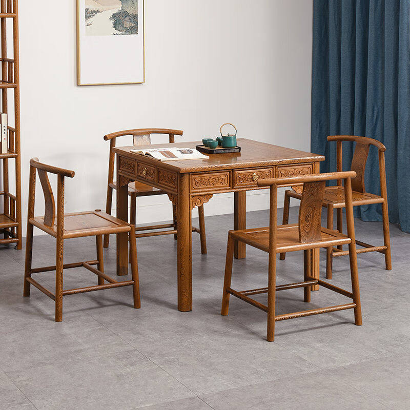 宋韵红木家具非洲鸡翅木（学名：非洲崖豆木）新中式八仙桌全实木