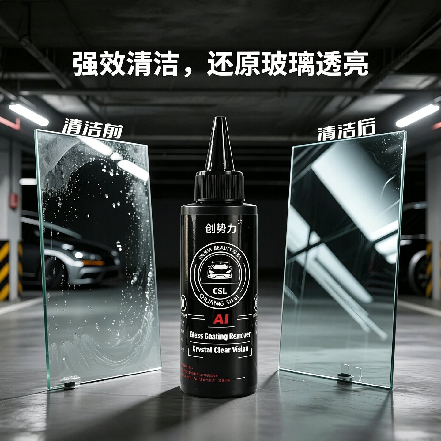 CSL创势力AI玻璃涂层去除剂汽车除油膜镀晶镀膜去残留洁净透亮剂