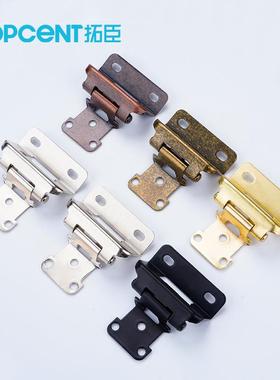 亚马逊hinges1/2寸半盖式自关美式铰链厨柜半隐藏盖板式美式合页