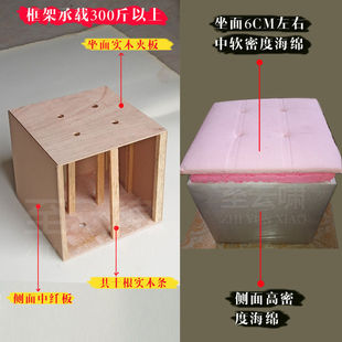 换鞋 真皮凳子坐墩沙发脚踏客厅成人进门欧式 凳欧美风搁脚凳方 欧式