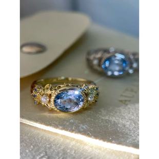 恋与深空祈煜婚海蓝戒指保镖小姐大海神动漫cos二次元指环饰品