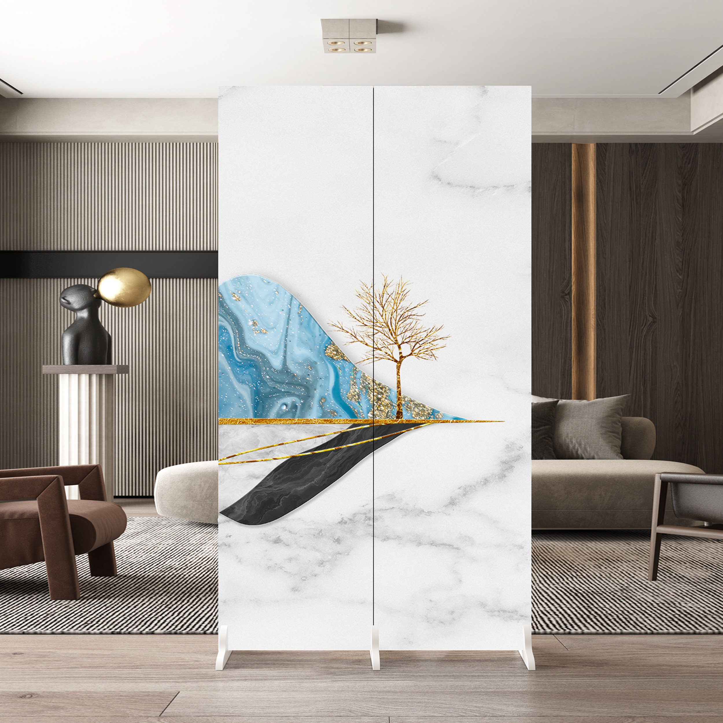 北欧屏风隔断客厅卧室卫生间厕所入户进门口遮挡家用房间移动玄关