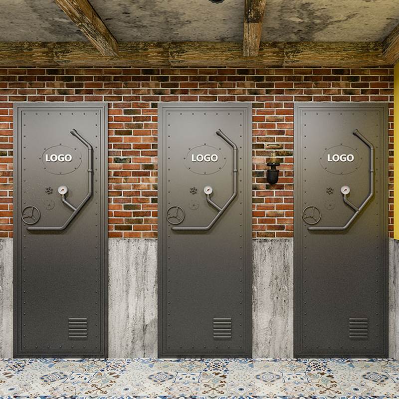 loft工业风集装箱门卫生间门酒吧厕所门创意个性装饰铁门仓库门