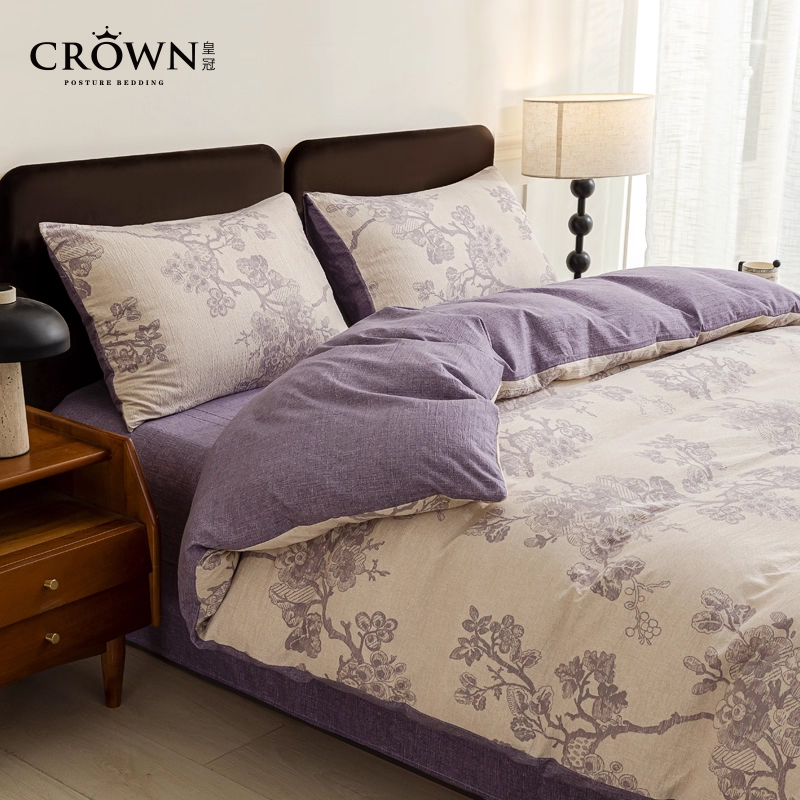 皇冠仿麻系列新中式床上四件套
