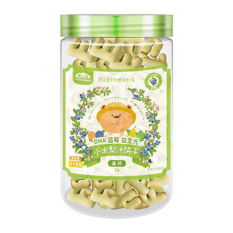 胜山屋小米果汁饼干高钙维生素儿童磨牙零食宝宝早餐无添加麸质