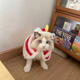 舞狮猫衣服猫咪宠物服装搞笑搞怪拍照超萌帅气洋气猫服饰斗篷披风