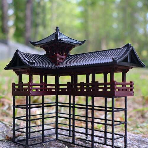 古韵匠坊模型摆件转角楼中式古风