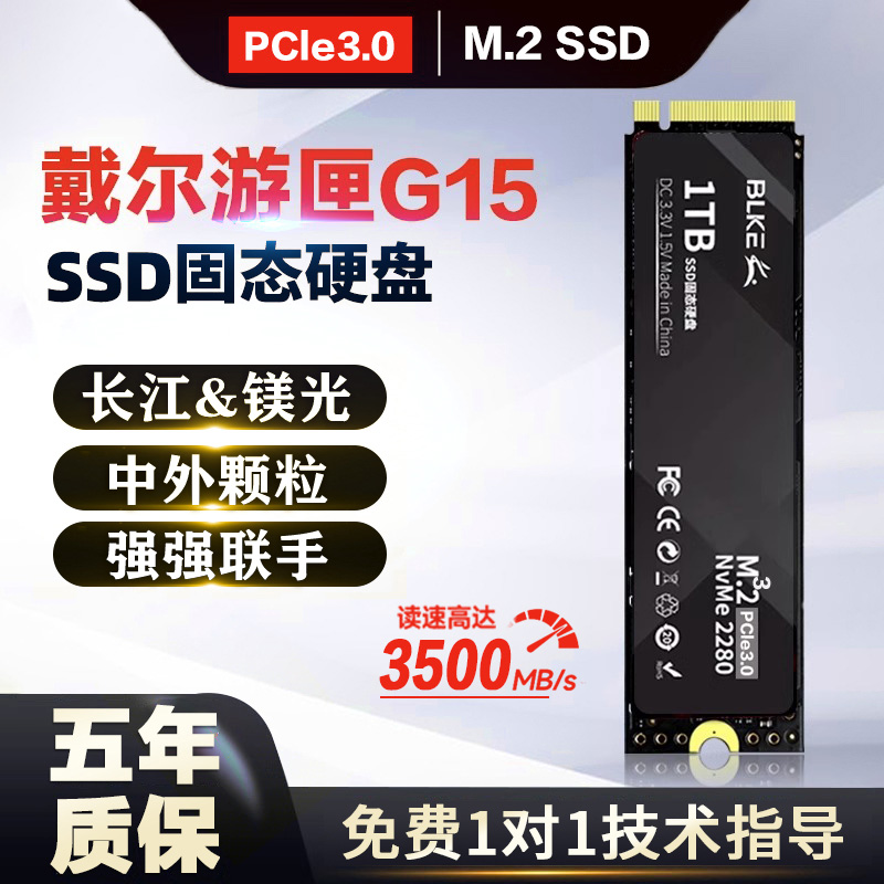 戴尔笔记本固态硬盘1t专用m.2电脑灵越游匣g15/g3/g16高速PCIe3.0 电脑硬件/显示器/电脑周边 固态硬盘 原图主图