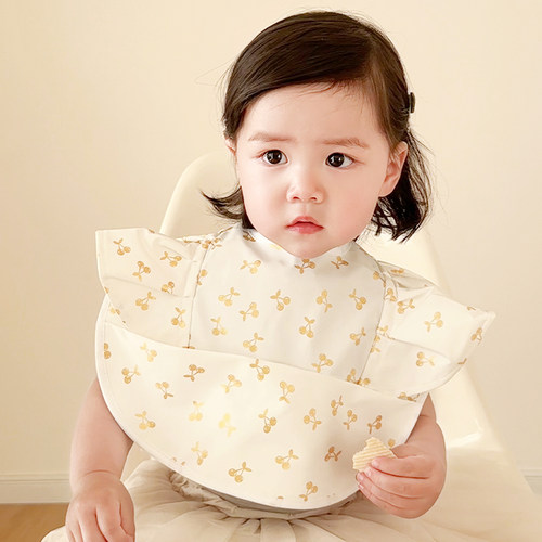 MoriBaby饭兜围嘴防水易洗公主风