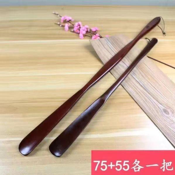 구둣주걱 긴 손잡이 가정용 단단한 목재 신발 착용 유물 임산부를 위한 고급 호두 신발 리프터 구부리지 않고 노인용