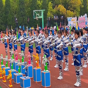 儿童机器舞蹈服宇航员服装太空服衣服啦啦操队运动会接舞蹈演出服