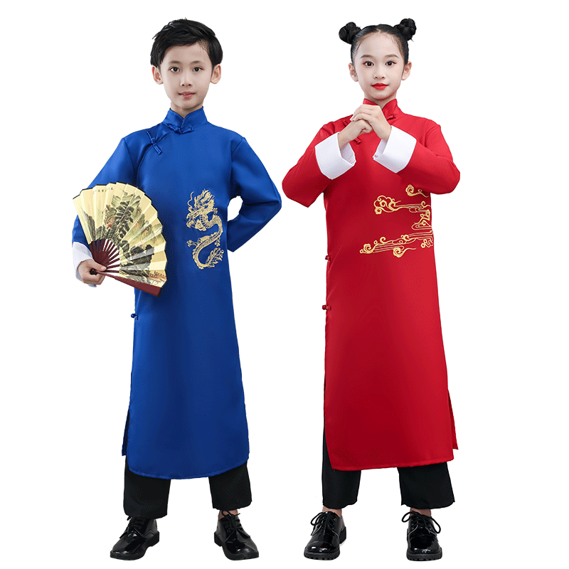 儿童相声服大褂说书人同款演出服