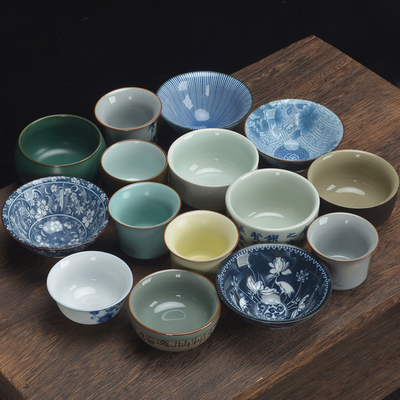 茶杯斗笠杯小茶杯主人杯茶具陶瓷