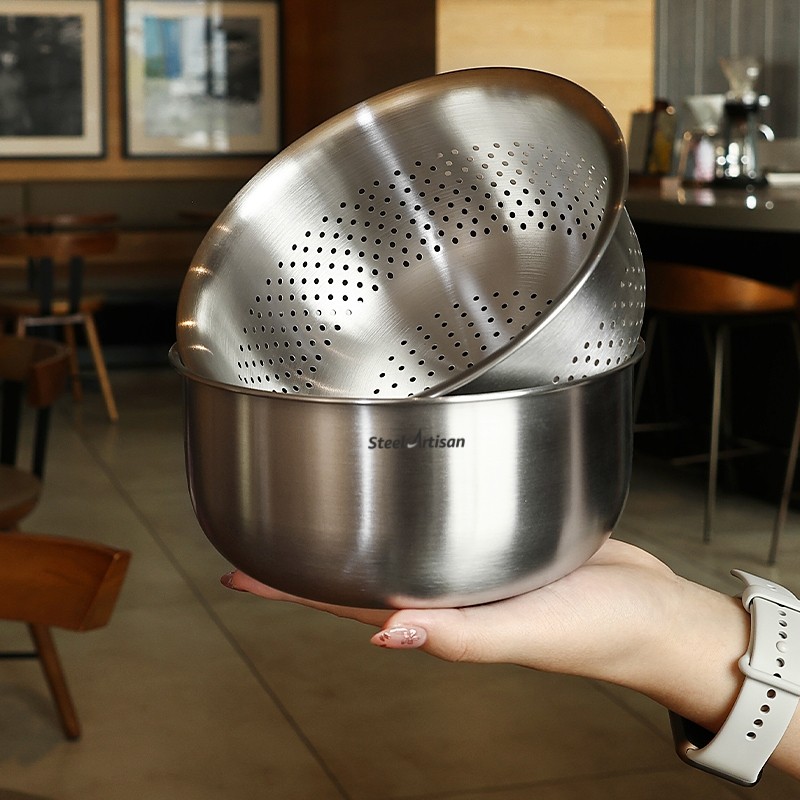 钢品尚匠 加厚304不锈钢沥水篮洗菜盆滤水篮漏盆刻度打蛋盆洗菜篮,餐饮具,洗菜盆/沥水篮/漏水筛,淘宝优惠券,粉丝福利购,淘宝优惠卷