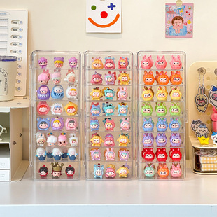 松松小摆件玩偶亚克力透明多层防尘收纳展示盒