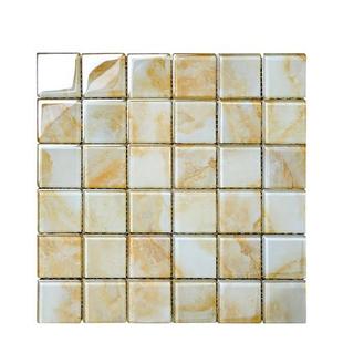 名玛汇复古金色水晶玻璃马赛克瓷砖电视背景墙卫生间浴室艺术墙砖