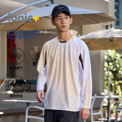 上阵制者速干长袖羽毛球服2026春季新款男圆领投篮服套头羽球衣男