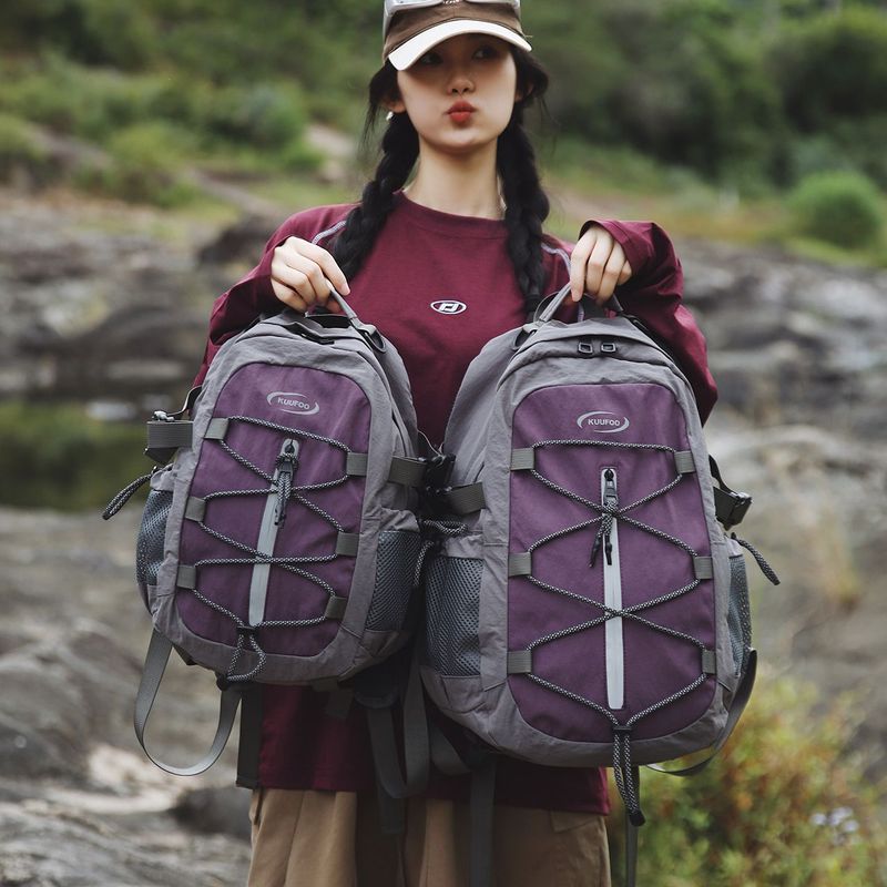 户外旅行双肩包大容量徒步运动背包登山包男学生百搭通勤书包女生
