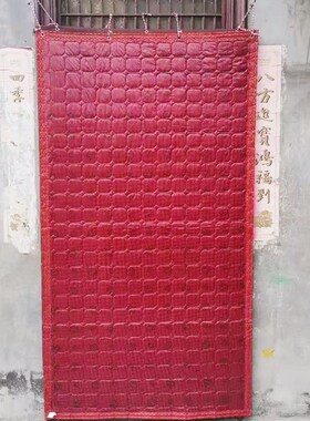 冬季农村红色棉帘子加厚家用防水隔断防风帆布门帘布料可印字挡风