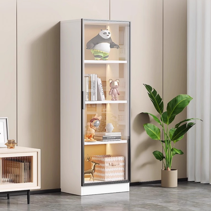 铝合金书柜玻璃门立柜客厅落地电视墙置物柜家用储物柜定制手办柜