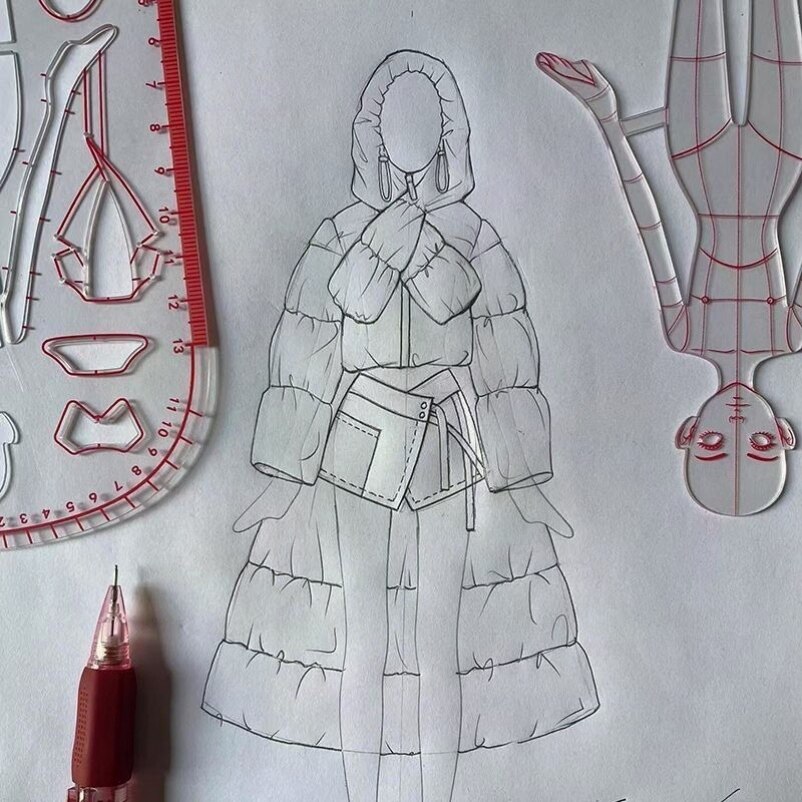 Q版人形模板尺画oc人物专业人形尺子网红尺子多功能服装设计娃衣