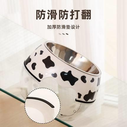 狗狗碗食盆防打翻猫咪喝水碗专用小狗粮饭盆不锈钢猫粮碗宠物用品