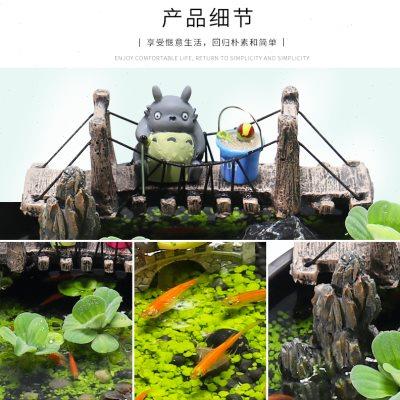 紫砂盘生态缸生态瓶鱼办公室盆栽创意DIY微景观浮萍水培植物垂钓