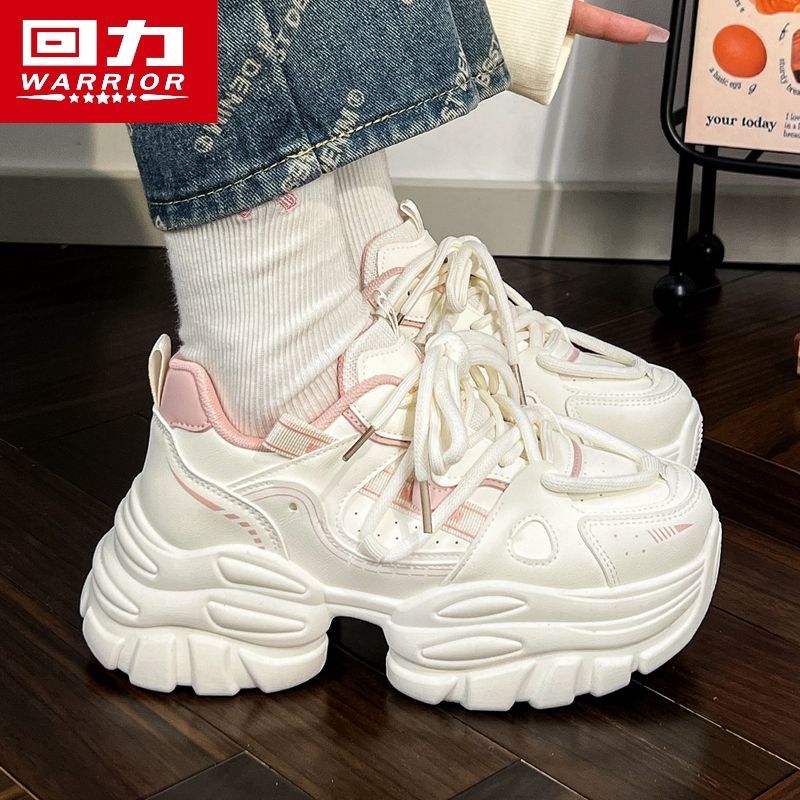 回力女鞋多巴胺小白鞋2025秋季新款废土风厚底休闲百搭爆款老爹鞋
