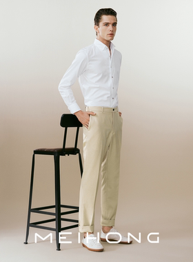 【功能性易打理】EASYGO系列米黄色西裤休闲裤修身便裤