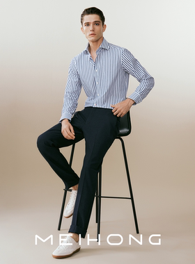 【功能性易打理】EASYGO系列蓝藏青色西裤休闲裤修身便裤