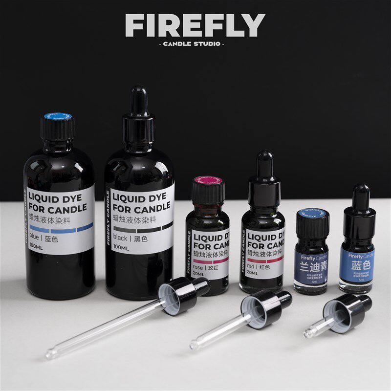 萤烛丨高浓缩蜡烛液体染料进口原料大豆蜡着色diy香薰蜡烛非颜料