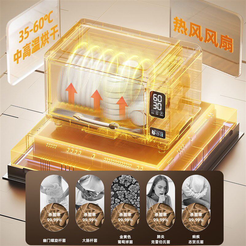 厨房消毒碗架碗碟收纳架碗筷餐具收纳盒放碗沥水碗柜碗盘筷子杯子