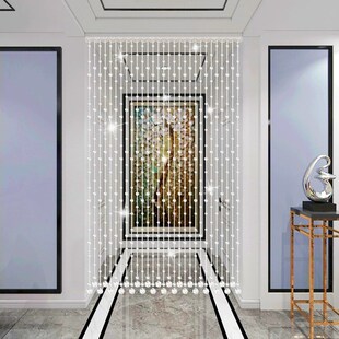 精选门帘珠帘水晶隔断帘过道客厅装饰屏风卧室卫生间遮挡帘玄关免