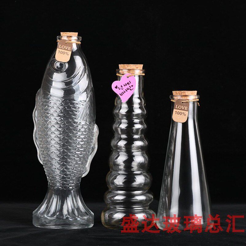 DIY幸运星玻璃瓶木塞漂流瓶许愿瓶创意星空瓶彩虹瓶星星瓶子材料