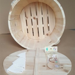 精选蒸底 木质蒸低不锈钢蒸低底座木桶底座木盖子放蒸底子蒸饭桶