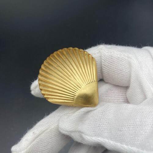 人气锌合金轻She金色贝壳单孔柜门抽屉拉手衣柜门安装装饰把手