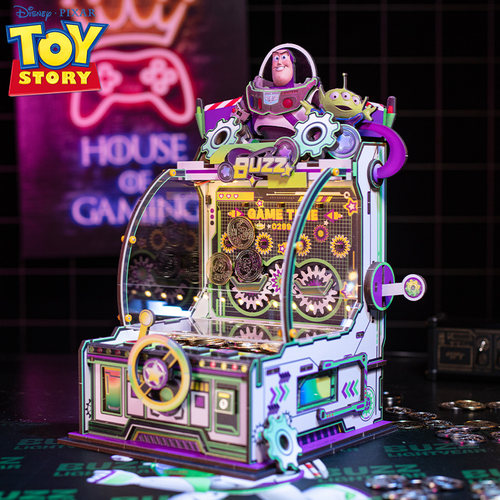 正版巴斯光年木质拼图模型