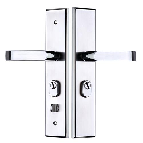 不锈钢防盗门把手门锁通用型家用锁具面板加厚老式锁大门拉手手柄