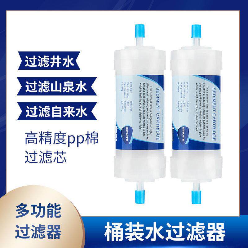 直通式前置过滤器上水器电热水壶直插接口桶装水微米滤芯泥沙配件