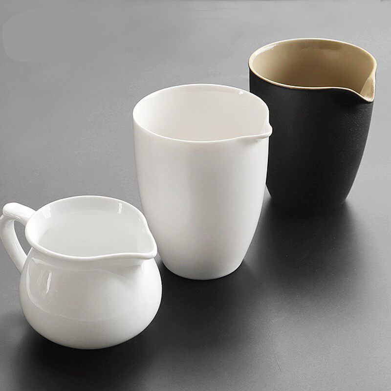 陶瓷公道杯茶海分茶器功夫茶具配件过滤带茶漏套装匀杯家用公道壶