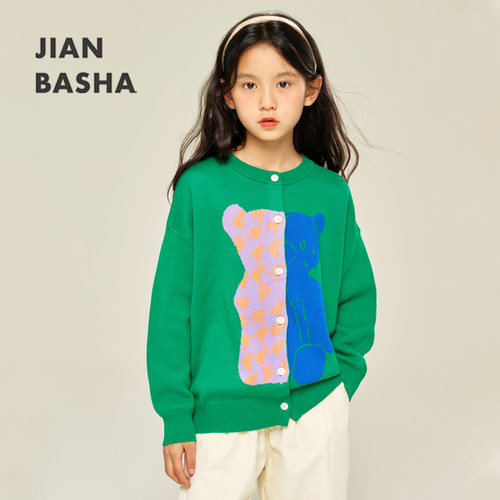 简巴莎学院风细线秋天女童