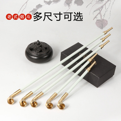 老式纯铜长烟斗烟丝专用
