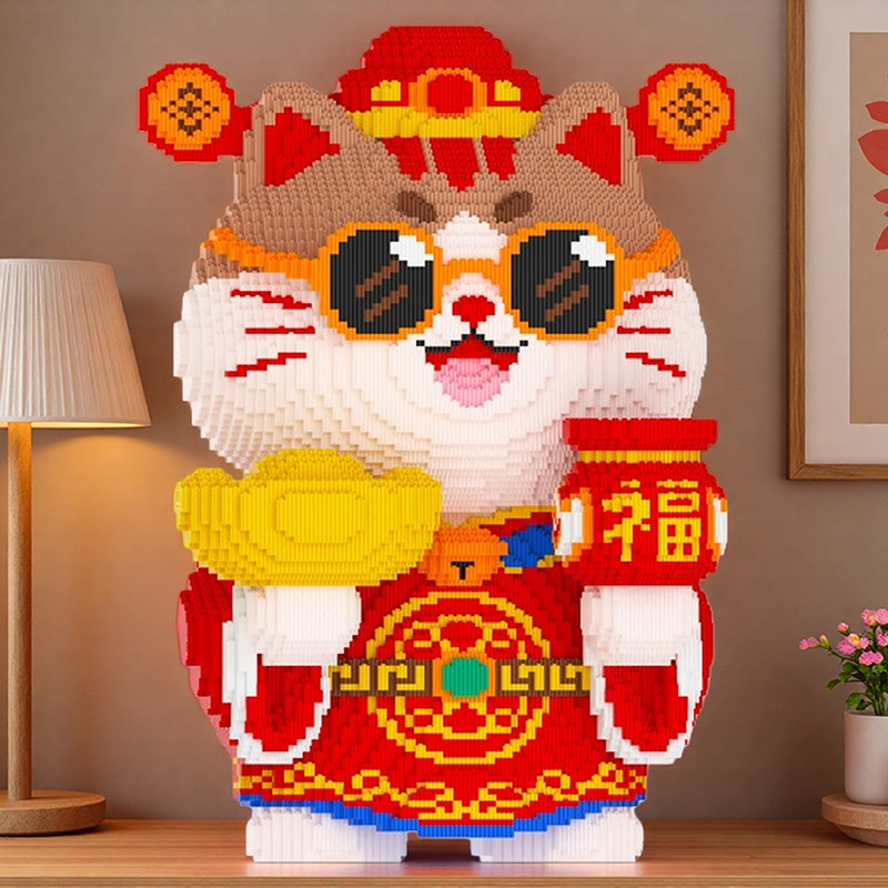 招财猫招财积木2026新款成人版